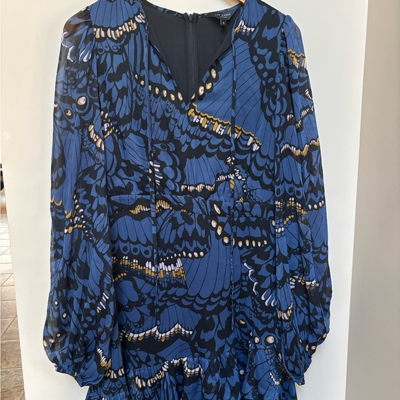 Ted Baker Dresses & Skirts - Ted Baker Navy and Black Floral Print Dress